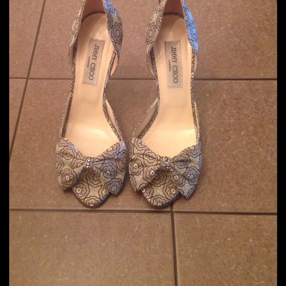Jimmy Choo Peep-Toe 4”  heels
